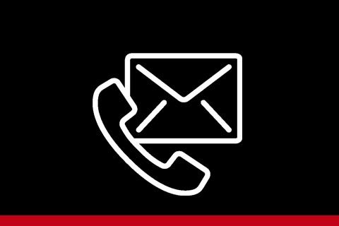 Illustratie van telefoon en e-mail