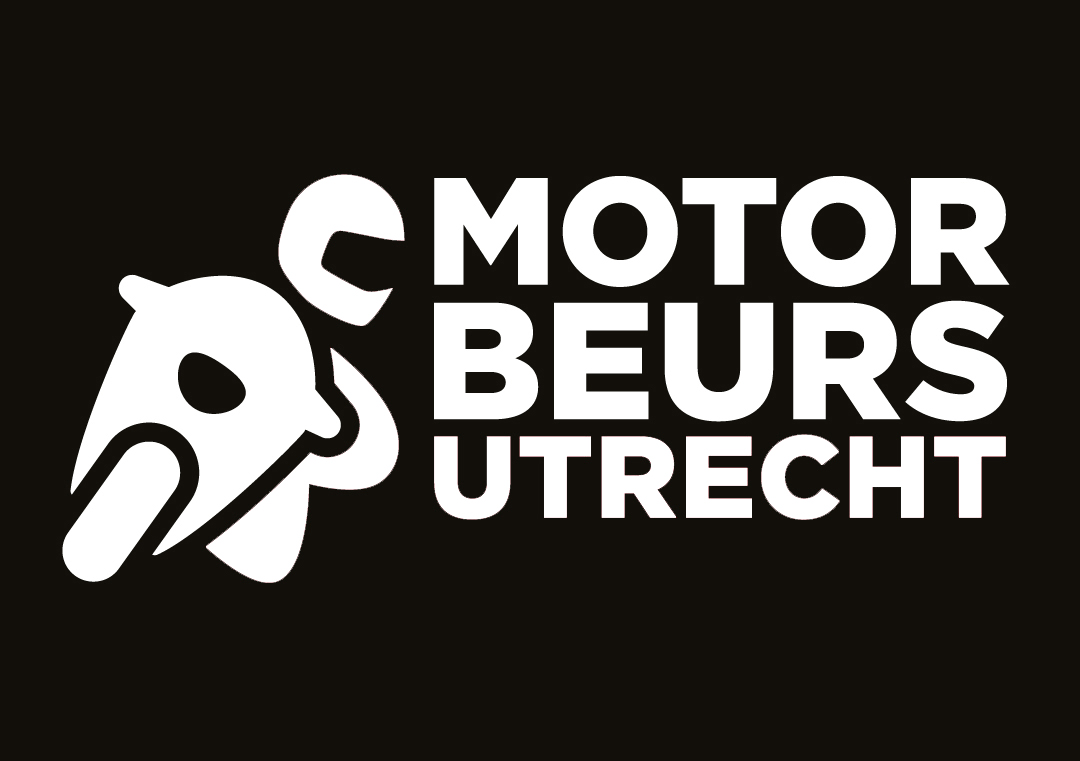 Logo MOTORbeurs Utrecht witte tekst op zwart