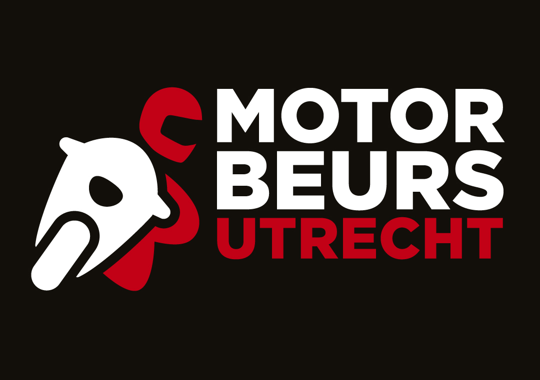 Logo MOTORbeurs Utrecht wit en rood
