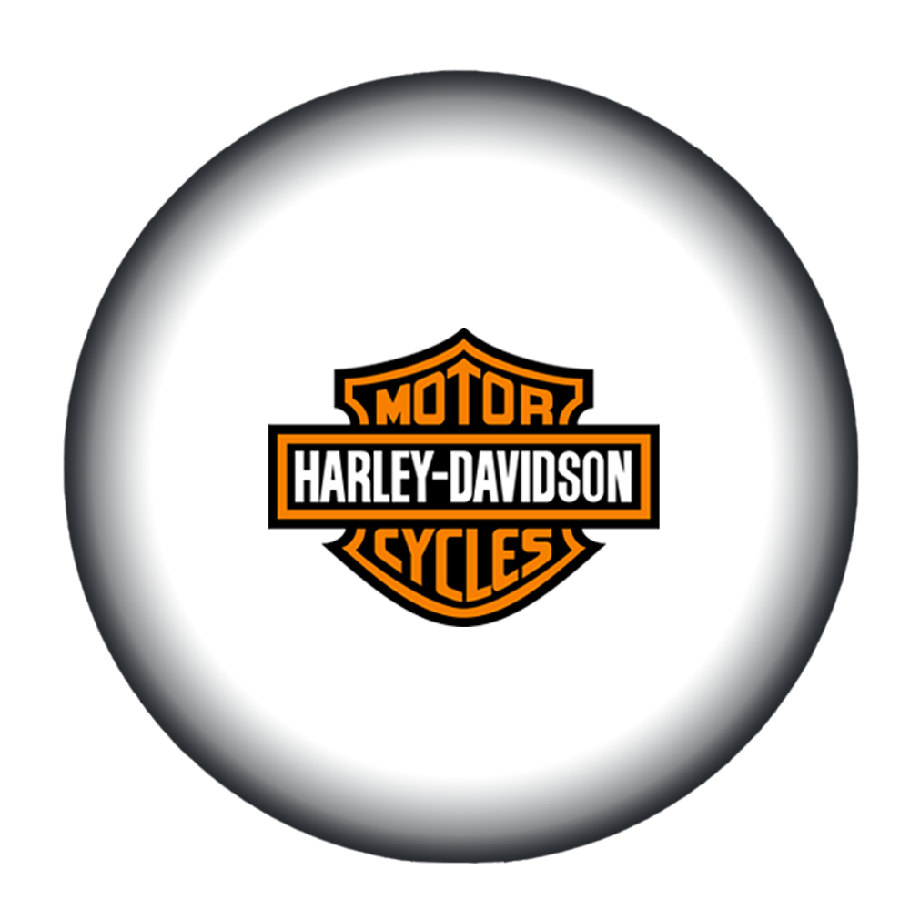 Harley-Davidson logo in witte bol