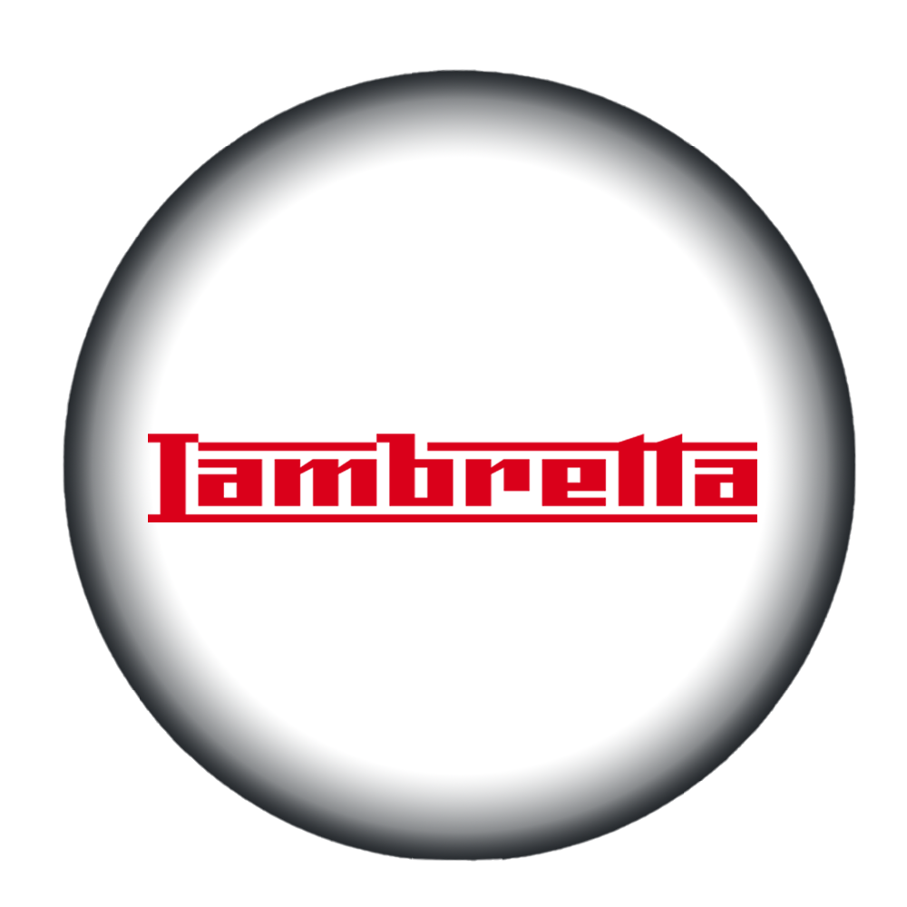 Lambretta logo in witte bol