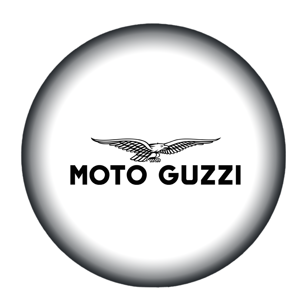 Moto Guzzi logo in witte bol