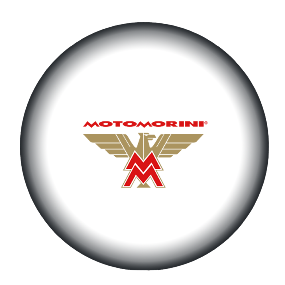 Moto Morini logo in witte bol