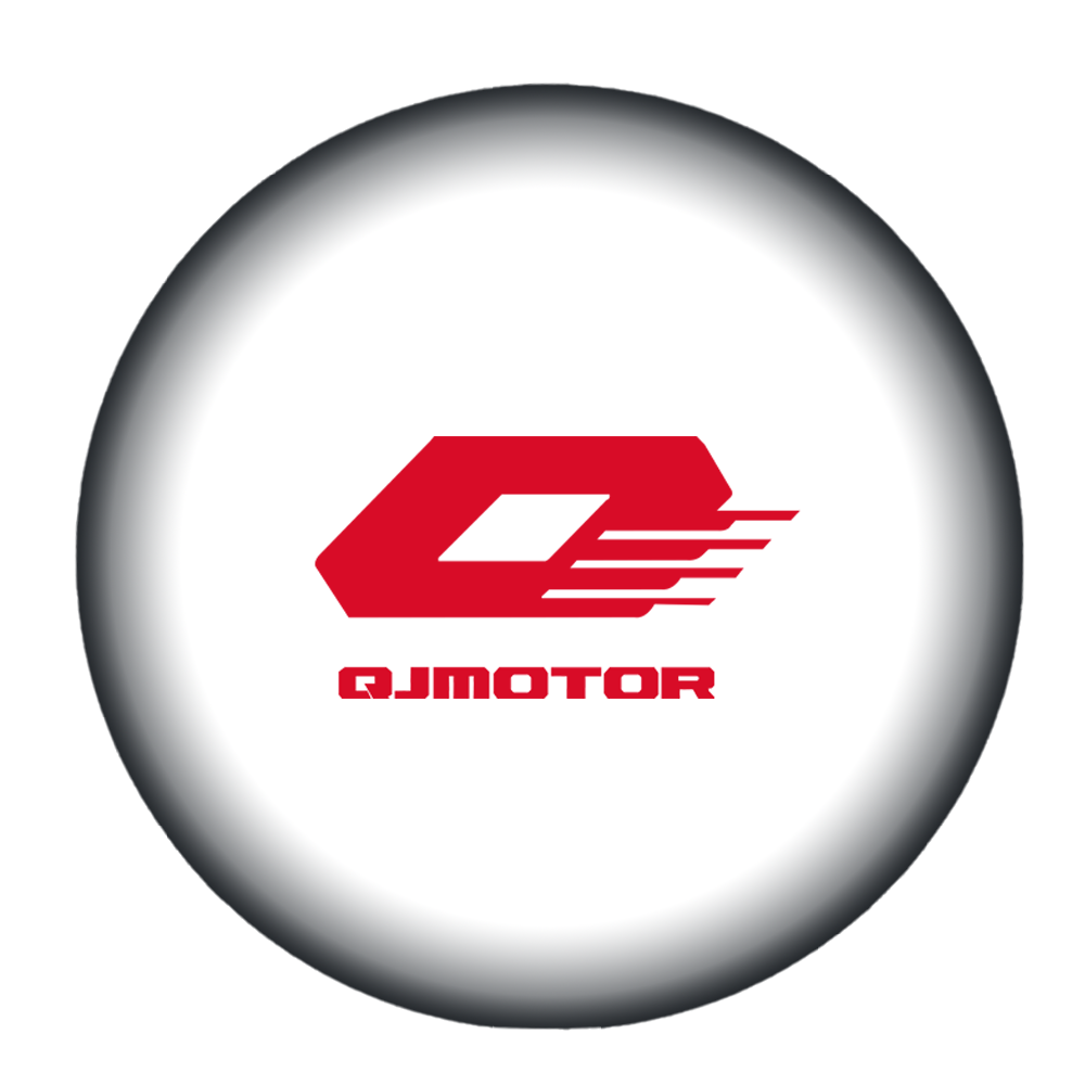 QJMotor logo in witte bol