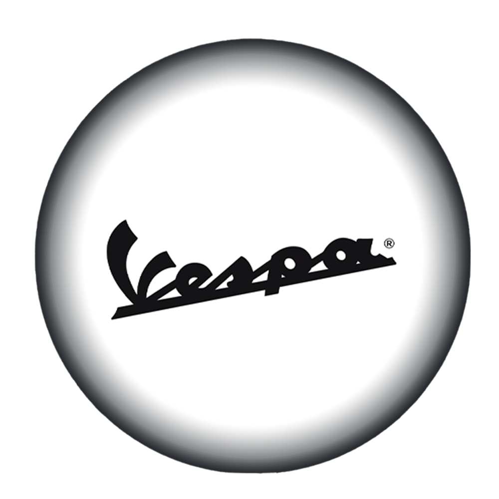 Vespa logo in witte bol