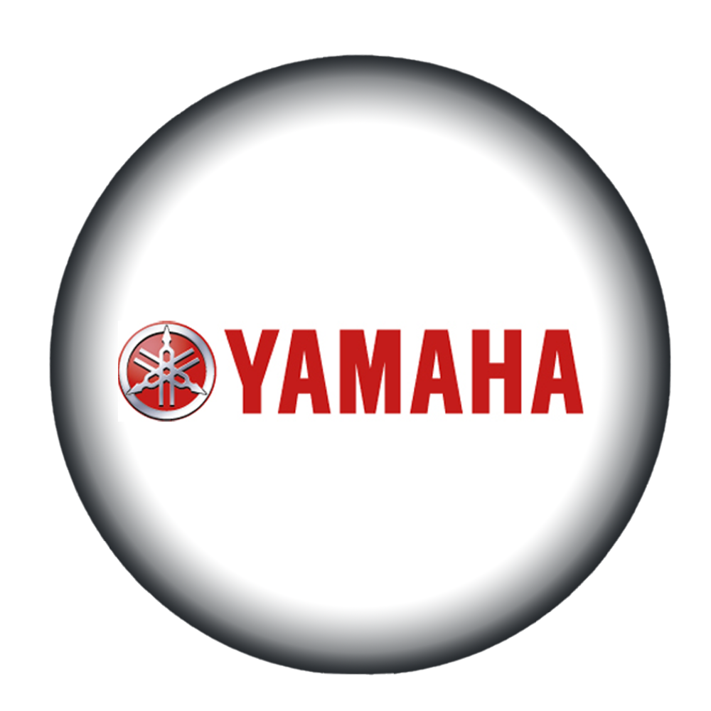 Yamaha logo in witte bol