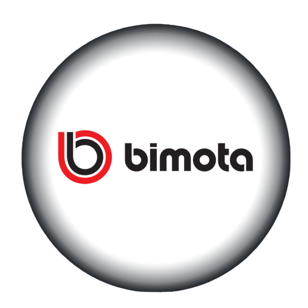Bimoto logo in witte bol